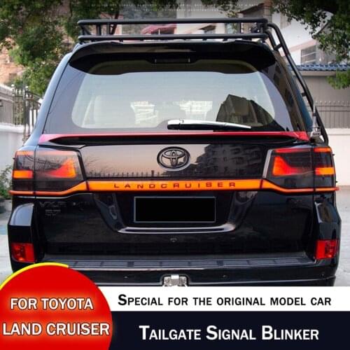For Toyota Land Cruiser Tailgate Signal Blinker Guide Light Strips Cruiser LC200 Tailgate Brake Lights Assembly Modification