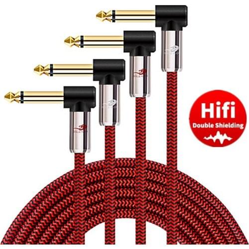 Dual 1/4'' TS Mono 6.35mm to 2 x 1/4 In Male Audio Cable for Guitar Synthesizer Keyboard Amplifier Mixer Electronic Organ Cords