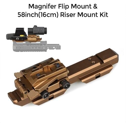 E.T Dragon Magnifer Flip Mount & 58inch(16cm) Riser Mount Kit rifle scope mount for hunting PP24-0232