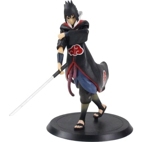 18cm Naruto Shippuden Anime Uchiha Izuna Uchiha Madara Brother with Sword PVC Action Figure Model Toy Kids GIft Brinquedos