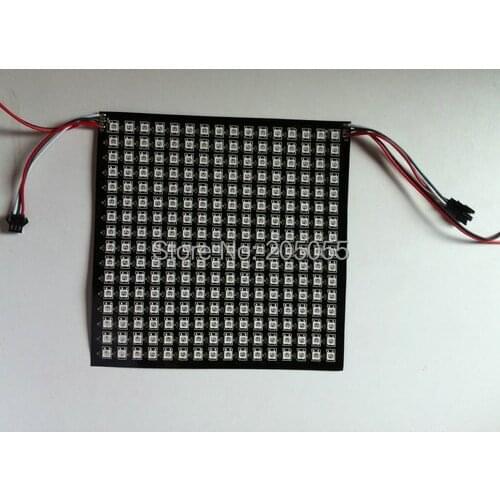 DC5V SMD5050 RGB WS2812B flexible led digital panel light ws2811 built-in led panel 16*16 pixels 256 dot matrix display