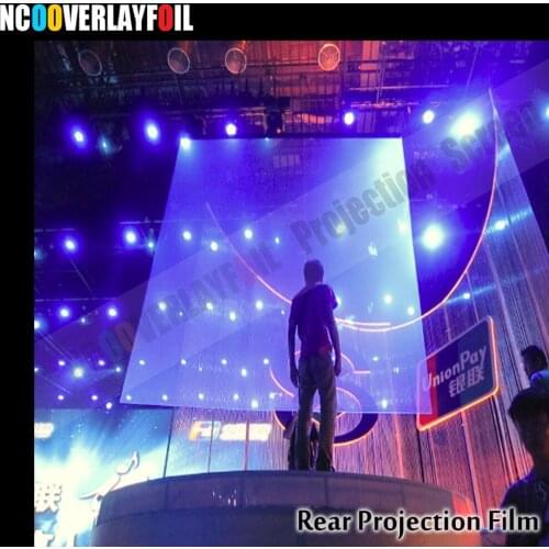 HOT Sale! 6x1.524meters Rear Projector Film Self Adhesive show Hologram image