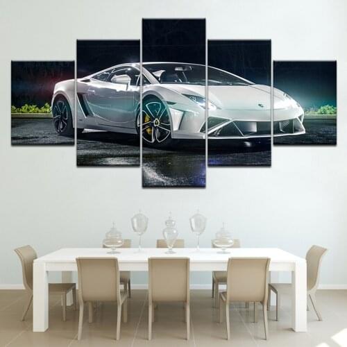 HD Canvas Living Room Framework Home Decoration Pictures Modern 5 Panel Sports Car Painting Wall Art Modular Printed Poster