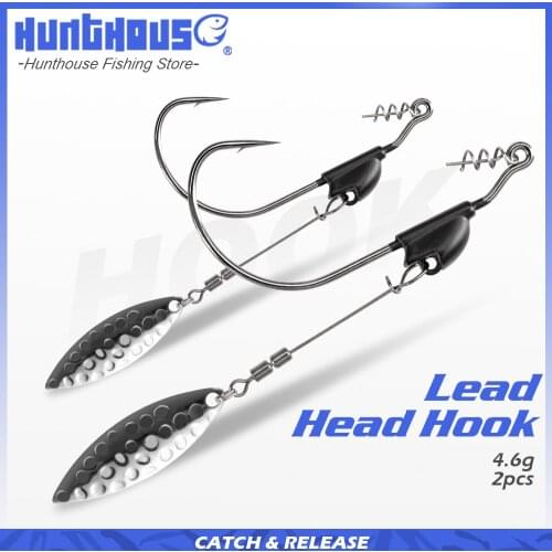 Hunthouse Soft Lure Single HOOK Sequins 4.5\4.8\5.2CM Sturdy Reflective Prevent Falling FOR Soft FISHING LURE