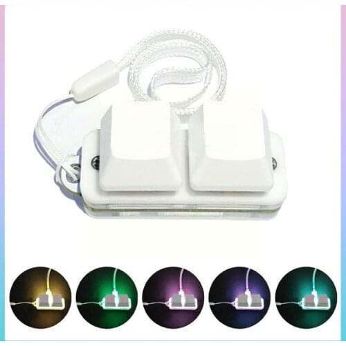 RGB Red Axis MINI 2-key Mechanical Keyboard One-key OSU Shortcut And Custom Audio Gaming Keys Copy Key Multiple Paste Keypa Z4O7