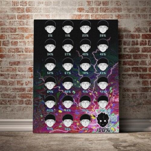 Modular Hd Prints Japan Anime Character Picture Home Decor Mob Psycho 100 Paintings Canvas Poster Wall Art For Living Room Frame
