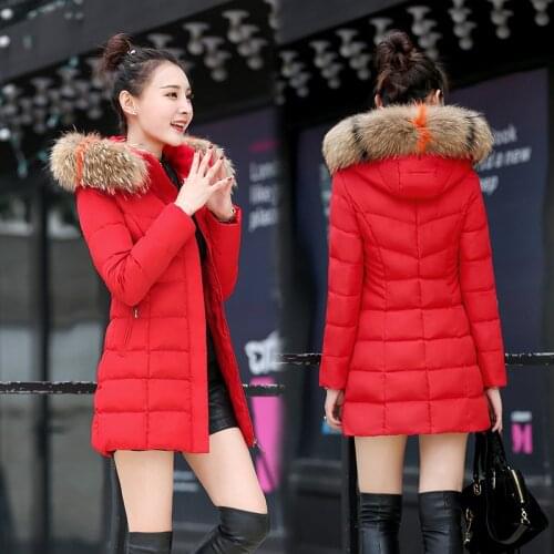 2021 New Women Down cotton jacket Women‘s winter Coat Female Slim keep warm Coats Mid-length Women Parkas Casual tops A315