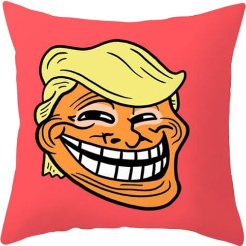 New Spoof Pillowcase Home Cushion Cover Spoofing Housse De Coussin Taie D'oreiller Trump Funda De Almohada Parodia Trump
