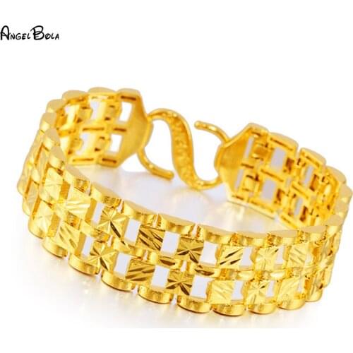 Wholesale 18K Gold Jewelry Classic Mens Bracelet Wedding Banquet Jewelry Accessories Atmospheric Car Flower Fashion Bracelet