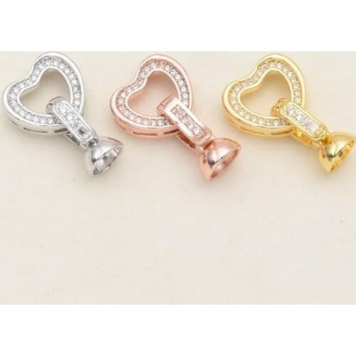 Wholesale DIY Natural Stones Beads Jewelry Making Accessories Silver/Gold/Rose Gold Metal Connector Clasps Findings