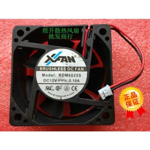 Original xfan rdm6025s DC12V 0.10a 60 * 60 * 25MM 2-wire mute cooling fan