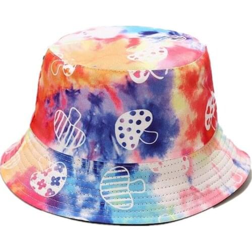 Cotton Mushroom Print Bucket Hat Fisherman Hat Outdoor Travel Hat Sun Cap Hats for Men and Women 227