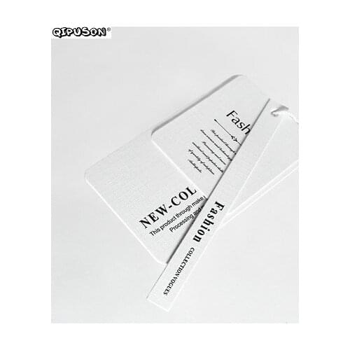 PK028 Customized print clothing tag brand name logo printed paper swing hang tag/OEM tags labels/ paper price labels tags