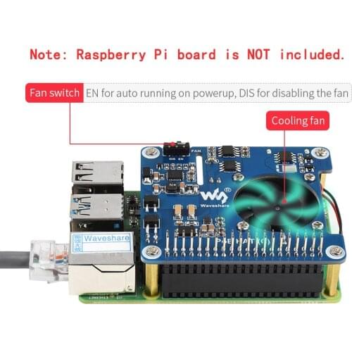 5V 4A/12V 2A Power Over Ethernet PoE Module Cooling Fan Breakout Board HAT for RPI Raspberry Pi 3B Plus 4 4B，for IEEE 802.3af/at