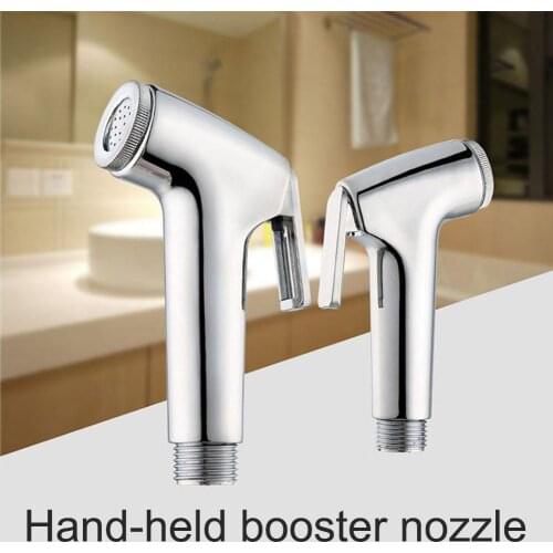 Hand-held Booster Nozzle Bathroom Nozzle Shower Toilet Bidet Sprayer Handheld Shattaf Bathroom Shower Head T-adapter Hose Set