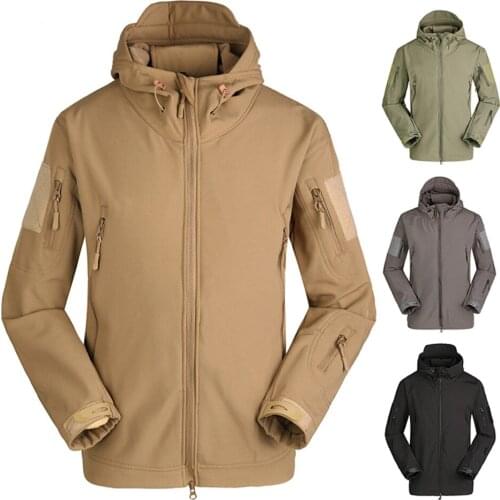 Outdoor Waterproof Polyester SoftShell Jackets Hunting Windbreaker Ski