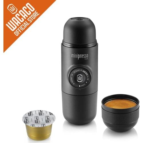Wacaco Minipresso CA, Portable Espresso Coffee Machine, Compatible CA Capsules*, Small Travel Coffee Maker,Mini coffee machine
