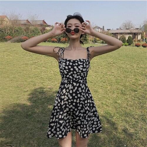 Robe Femme Sling Floral WomenS Dress 2021 New Summer Bestie Small Man Mori French First Love Super Fairy Thin Skirt Ins Tide