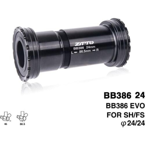 ZTTO BB386 EVO24 Perrin Central Axis Bicycle Center Shaft Thread screwed into the lock-to-lock center shaft