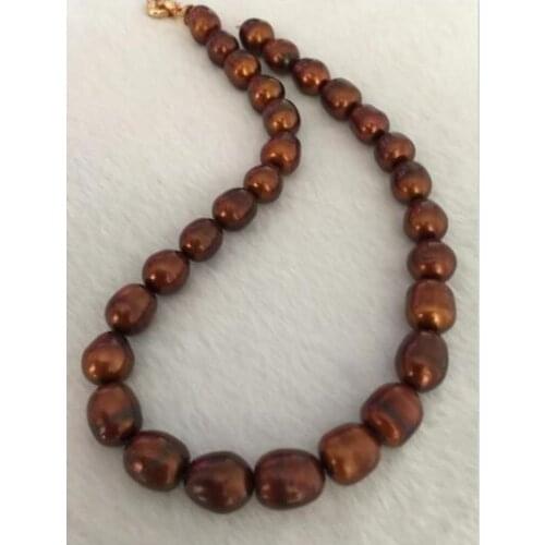 13 -14mm south sea baroque chocolate pearl necklace 18" KKK