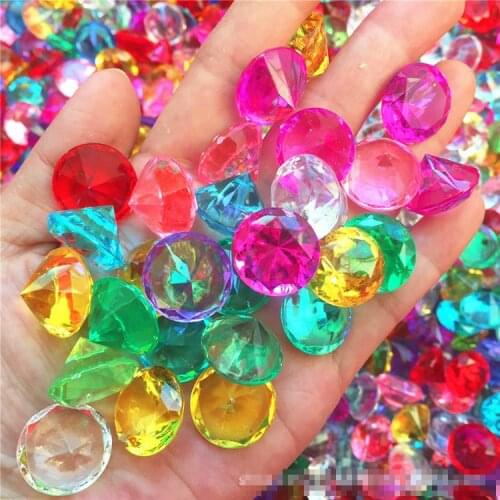 20mm Acrylic Crystal Diamond Jewels Gems Filler Toys Props Halloween Party Favor DIY Confetti Table Centerpiece Decorations