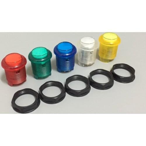 5pcs of Arcade HAPP Style 5V Lit Illuminated Push Button with Built-in LED Lamp Micro-switch 5 colors Available