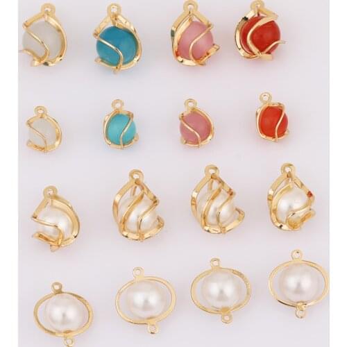 WHSOK 50Pcs Jewelry Accessories/Cats Eye Effect/Imitation Pearl/Hand Made/DIY Charms/Pendants/Earring Findings & Components