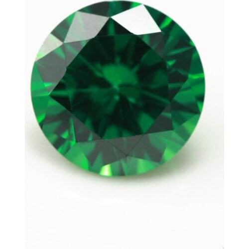 500pcs/lot 1~3mm green color Loose CZ Stone Round Brilliant Cut Synthetic cubic Zirconia For Jewelry