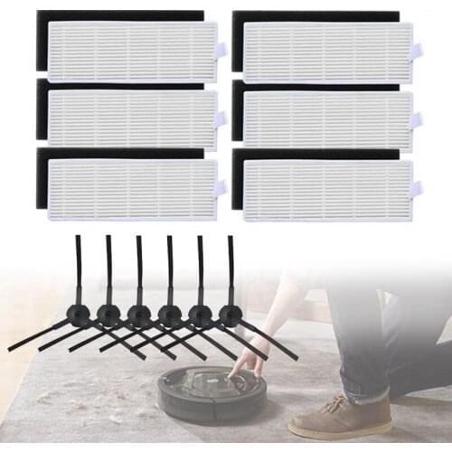 AD-ForReplacement Filter & Side Brush Kit for ILIFE A6 A4 A4s Robot Vacuum Cleaner