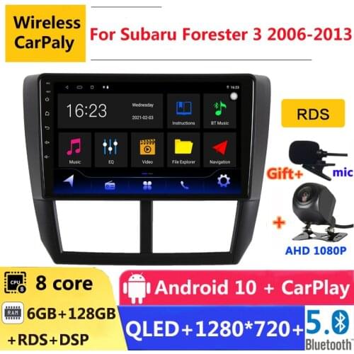 6G RAM 2 din android 10 car radio auto stereo for Subaru Forester xv SH 2007 2009 2010 2013 navigation GPS DVD Multimedia Player