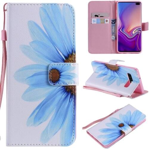 For Samsung Galaxy S5 S6 S7 Edge S8 S9 S20 FE Ultra A6 A8 Plus 2018 A3 A5 j3 j5 2016 Patterned Phone Case Lovely Flip Cover V06F
