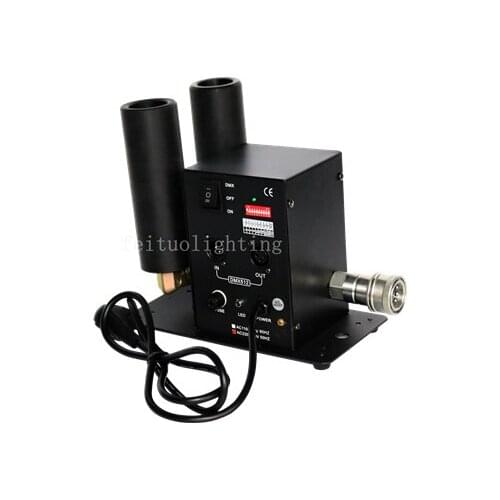E-With Fly Case 200W Double Barreled CO2 Jet Smoke Machine For DJ Party Wedding