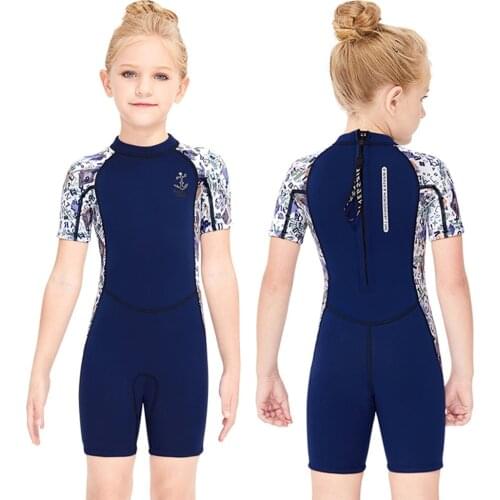 2.5MM Neoprene Girls Wetsuit Surf Children Rash Guard Swimming Windsurf Kitesurf Swimsuit Scuba Diving Kids Clothes Bathing Suit