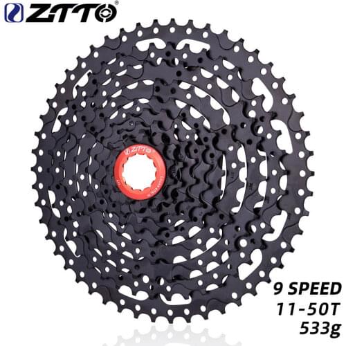 Mtb 9 Speed 11-50T Cassette Black 9Speed 50T Freewheel 11-50 9s K7 Sprocket Wide Ratio Compatible Mountain Bike M430 M4000 M3000