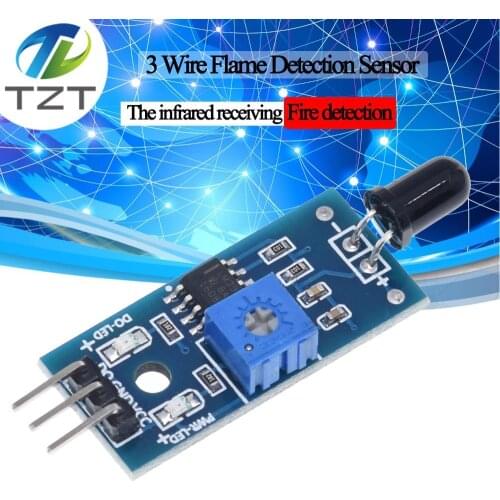 LM393 3 Pin IR Flame Detection Sensor Module Fire Detector Infrared Receiver Module for arduino Diy Kit