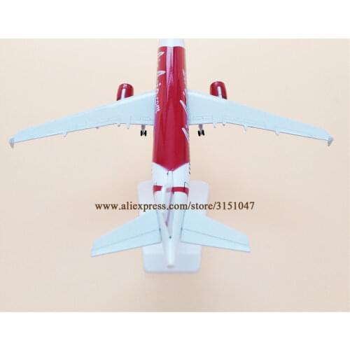 Alloy Metal Red Air Asia Airlines Airbus A320 Airways Airplane Model Plane Model w Wheels Diecast Aircraft Gifts 20cm