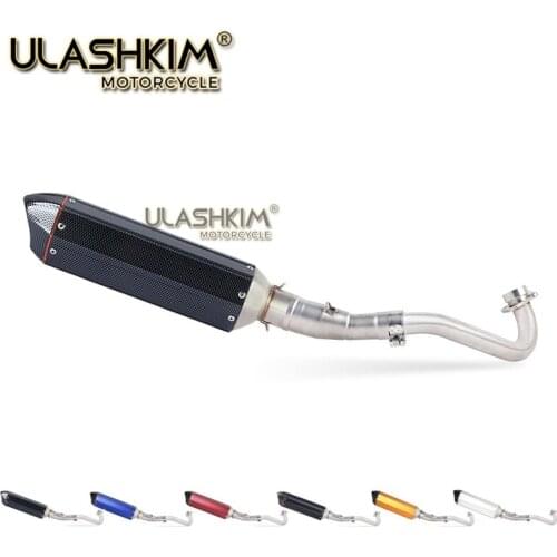Motorcycle Full System Exhaust Muffler Escape Middle Link Pipe Slip On For yamaha XMAX300 XMAX250 XMAX400 2017 2018