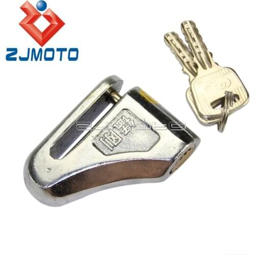 New Chrome 6mm Motorbike Motorcycle Sturdy Wheel Disc Brake Lock Motorcycle Bike Scooter Anti Theft Lock Alarm Disc Lock