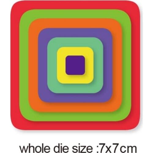 70*70mm Layers frame Metal Cutting Dies 2020 new Scrapbooking Stencil DIY Paper Card Decorative Embossing Die Cut Craft Dies