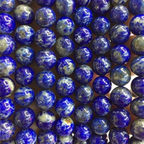 Genuine Undyed AAAAA Natural Afghanistan Blue Lapis Lazuli Healing Chakra Gem Stone 6 8 10 12mm Beads for Jewelry Making DIY