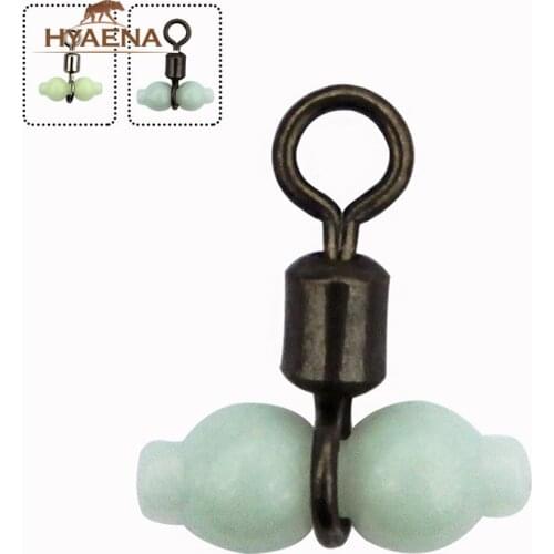 Hyaena 100pcs Luminous Cross Line Rolling Fishing Swivel 3 Way Swivels For Night Bass Gear Fishing Hook Connector Accessories
