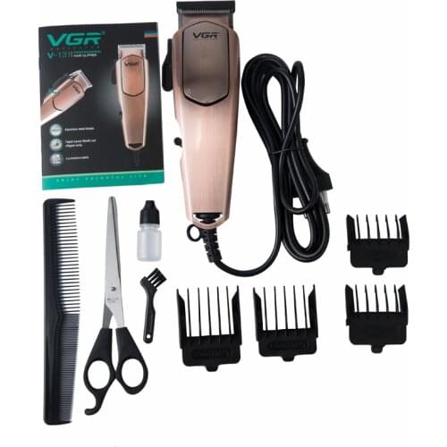 Ourwork plug in hairdresser new high power electric push shear professional oil head gradual change haircut scissors v-131