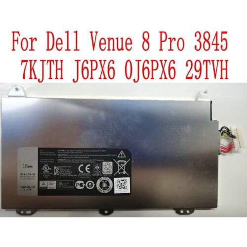 Brand new High quality 4130mAh /16wh 7KJTH Battery For Dell Venue 8 Pro 3845 7KJTH J6PX6 0J6PX6 29TVH Tablet PC