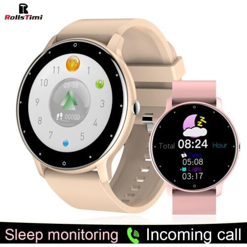 Rollstimi Smart Watch Women Men Lady Sport Fitness Smart watch Sleep Heart Rate Monitor Waterproof wristband For IOS Android