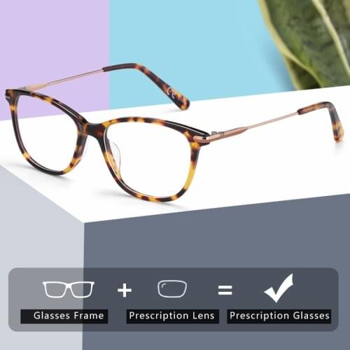 ZENOTTIC Cat Eye Prescription Progressive Glasses Women Blue Light Photochromic Eyewear Acetate Optical Myopia Eyeglasses Frame