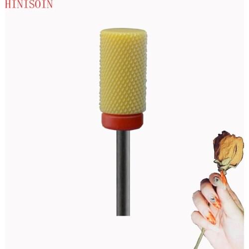 Yellow ceramic-5pcs- (F) Nail Bit Ceramic Foot Bit grinding head-2093.060