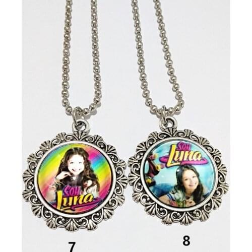 1pc 2016 New Design New Design earbob Super pop singer Soy Luna necklace Elenco de Soy Luna silver pendants I'm moon torque