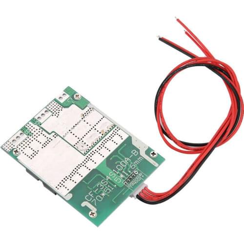 1pc 4S 100A 12V LiFePO4 Lithium Iron Phosphate LFP Battery Protection Board w/ Balance Solar Power