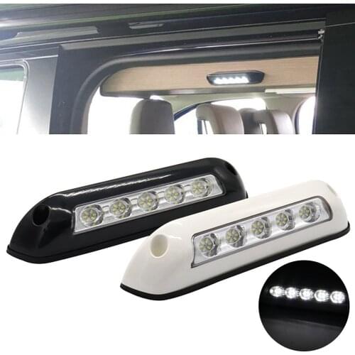 12V 5 LED RV Awning Porch Light Waterproof Van Camper Trailer Off Road Motorhome Caravan Exterior Lamps Camping Light Bar White