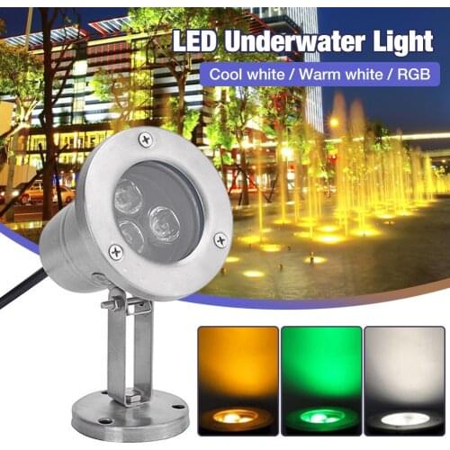 12V LED Underwater Light RGB Waterproof Anti-corrosion Floodlight Cool/warm/ RGB Lamp For Fountain Aquarium Swimming Pool